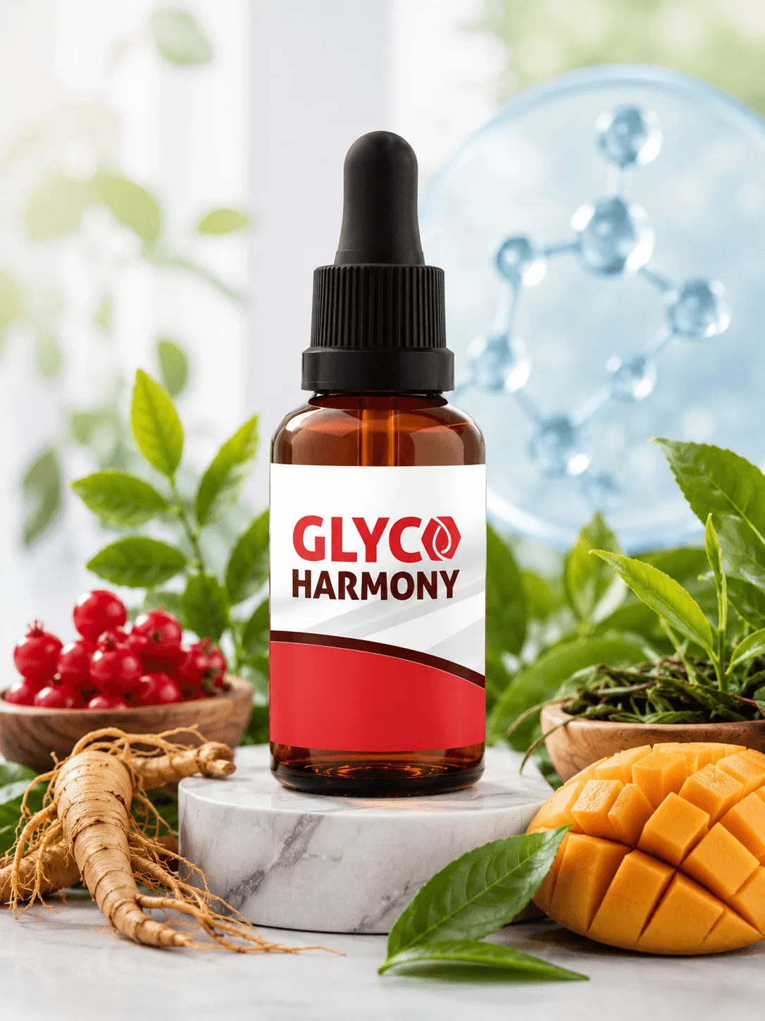 What is Glyco Harmony natural blood sugar supplement liquid drops ingredients information
